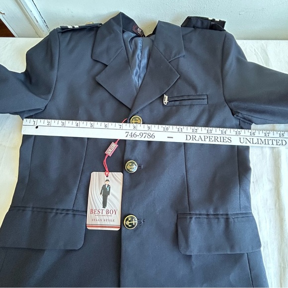 Best Boy Nautical Navy Italy Style Formal Suit Jacket Costume - Picture 12 of 14